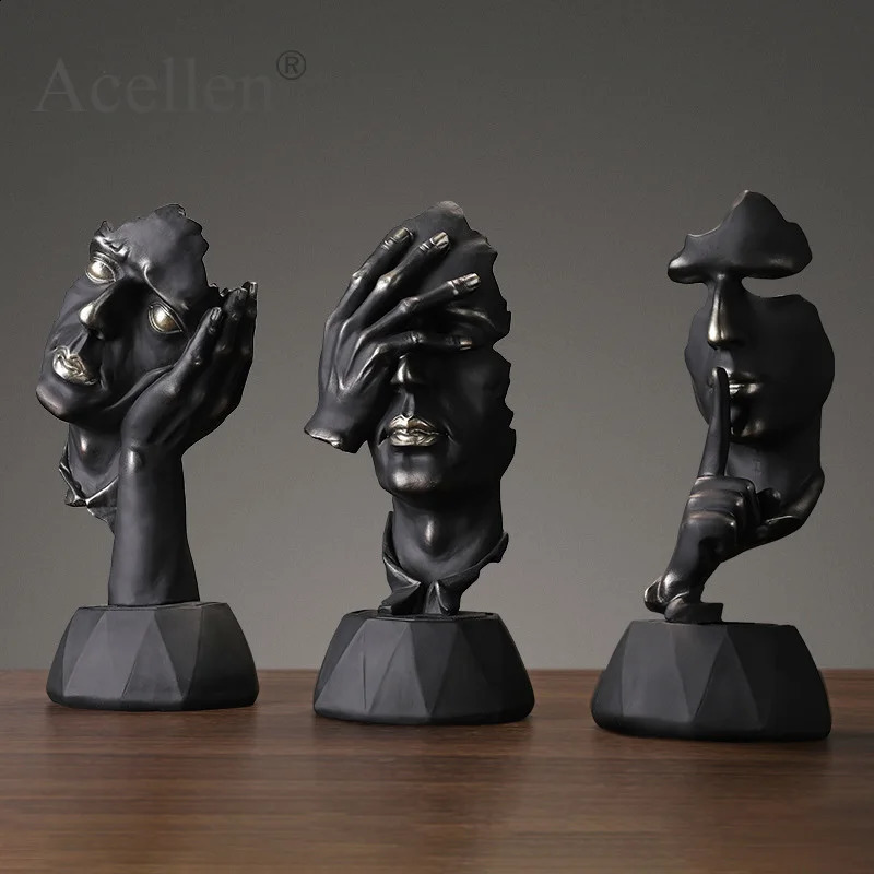 High Quality Resin Thinker Sculpture Miniature Model Figurines Art Crafts Ornaments Home Decoration Accessories Gift European 240804