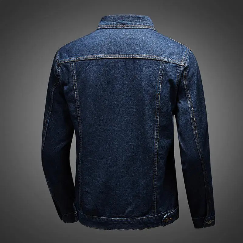 Denim jacket mens bomber casual slim fit jeans cargo shorts plus size winter vintage trend on board 240824