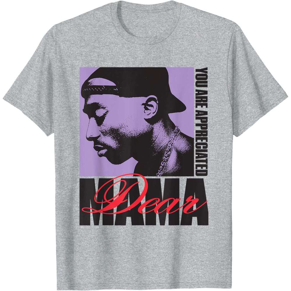 Designer T shirt Mens Tupac Dear Mama Appreciated T-Shirt shirts tshirt graphic tee Casual tops summer clothes Short sleeve Free shipping