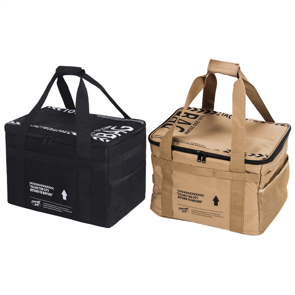 20 L New Outdoor Camping Storage Bag Cooler Lunch Box Thermal bag Travel Tableware Handbag Insulated for Picnic Tool 240802