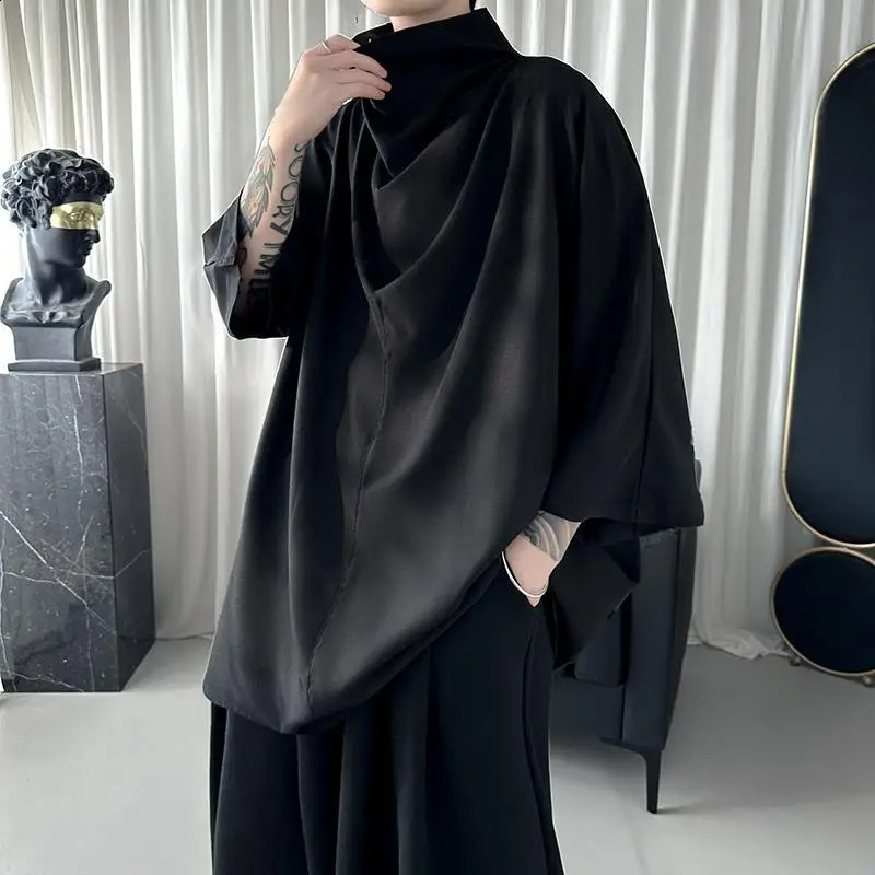 Y2k Black Harajuku Techwear Mens Clothing Stylish Gothic Punk Hip Hop Streetwear Creative Mens T Shirts Japanese Anime Clothes 240805