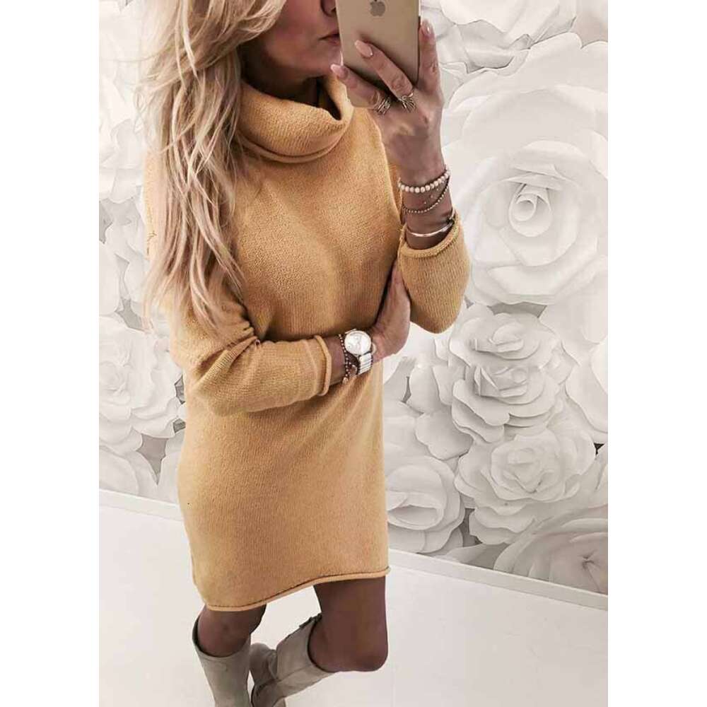 Long Sleeved Slim Fit Base Shirt High Neck Woolen Mid Length Dress Womens Clothing Sweater Sweater Academy Cardigan American Flag Sweater Sweaters