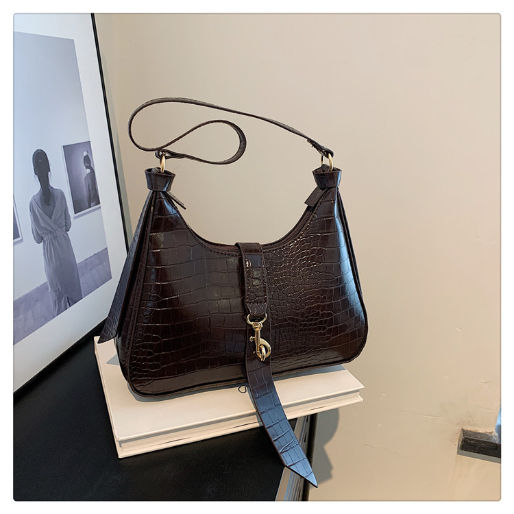 Ladies' Korean version high-end single shoulder bag oiled leather armpit bag