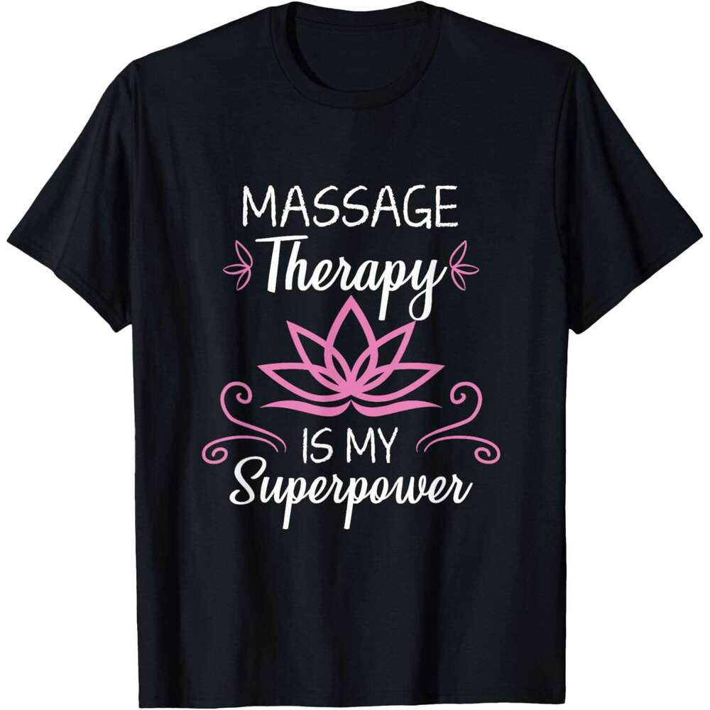 T shirt Mens Therapy Is My Superpower Massage Therapist Gift T-Shirt shirts tshirt graphic tee Casual tops summer clothes Short sleeve Free shipping
