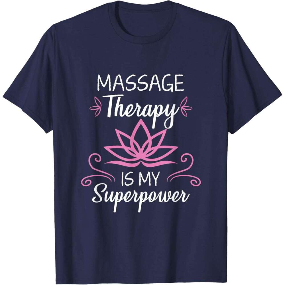 T shirt Mens Therapy Is My Superpower Massage Therapist Gift T-Shirt shirts tshirt graphic tee Casual tops summer clothes Short sleeve Free shipping