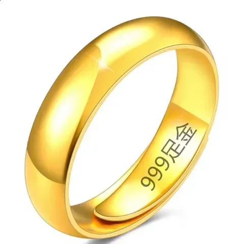 Pure 999 real gold ring full of stars 18K couple models for men and women about 5 grams dragon and phoenix agate gold ring 240905