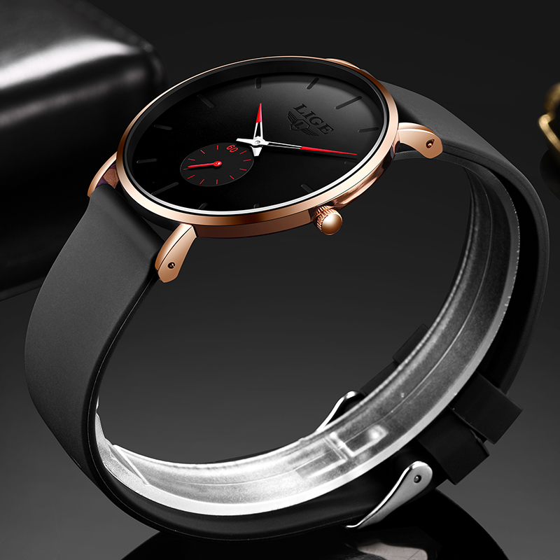 LIGE 2024 New Fashion Sports Mens Watches Top Brand Luxury Waterproof Simple Ultra-Thin Watch Men Quartz Clock