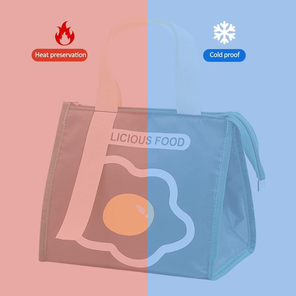 Triangle Insulated Cooler Bento Bag Aluminum Film Thermal Lunch Box Bags Large Capacity Waterproof Lightweight Camping Supplies 240802