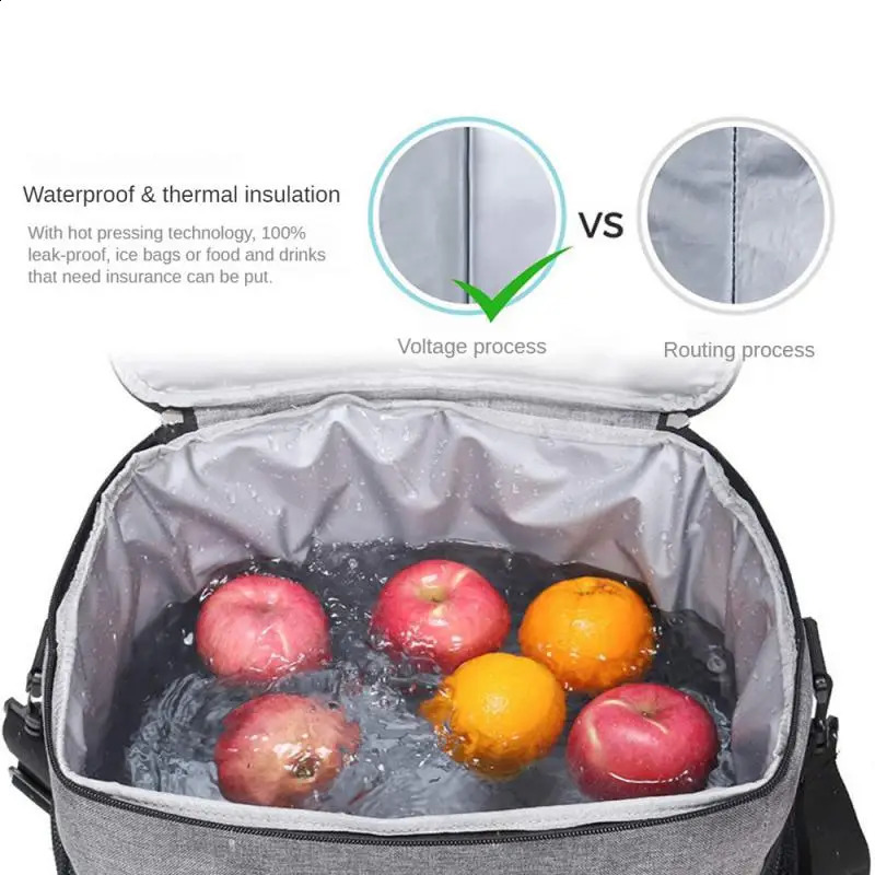 35L large capacity foldable cooler bag insulated picnic lunch outdoor travel camping barbecue family gathering 240910