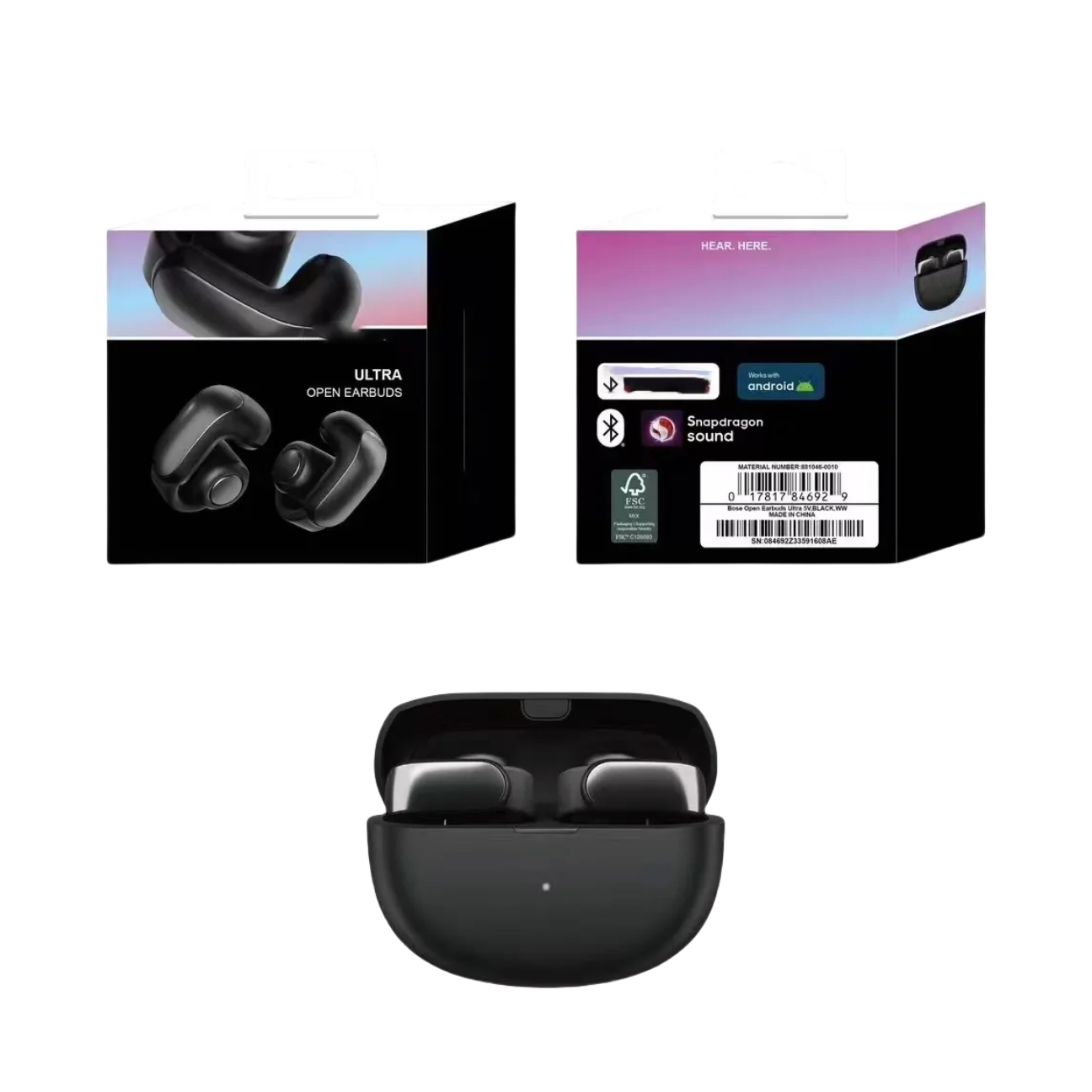 Headphone In-Ear ultra open Smart True Wireless Noise Cancelling Music Sports Bluetooth Headphones Voice Call Portable Earphone earclip