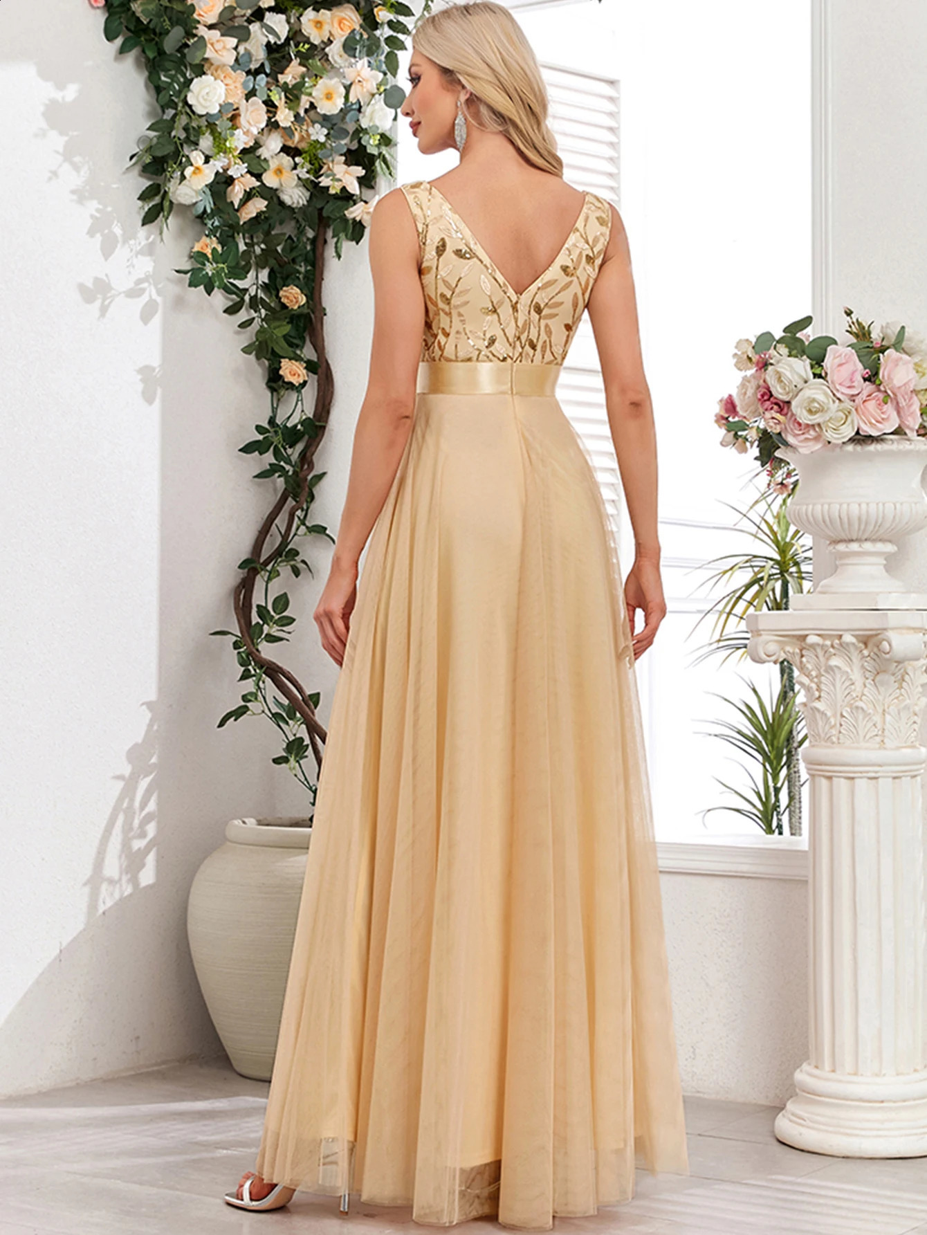 Sexy prom bridesmaid dresses for women elegant mesh birthday evening party dress woman backless maxi sequin summer dress vestido 240805