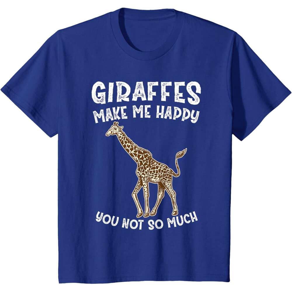 T shirt Mens Giraffes Make Me Happy You Not So Much T-Shirt shirts tshirt graphic tee Casual tops summer clothes Short sleeve Free shipping