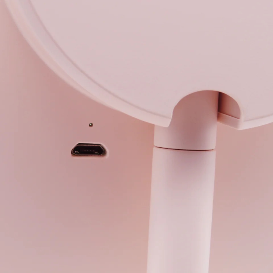 Makeup mirror with light white LED daylight makeup desktop detachable ode micro USB charging 240729