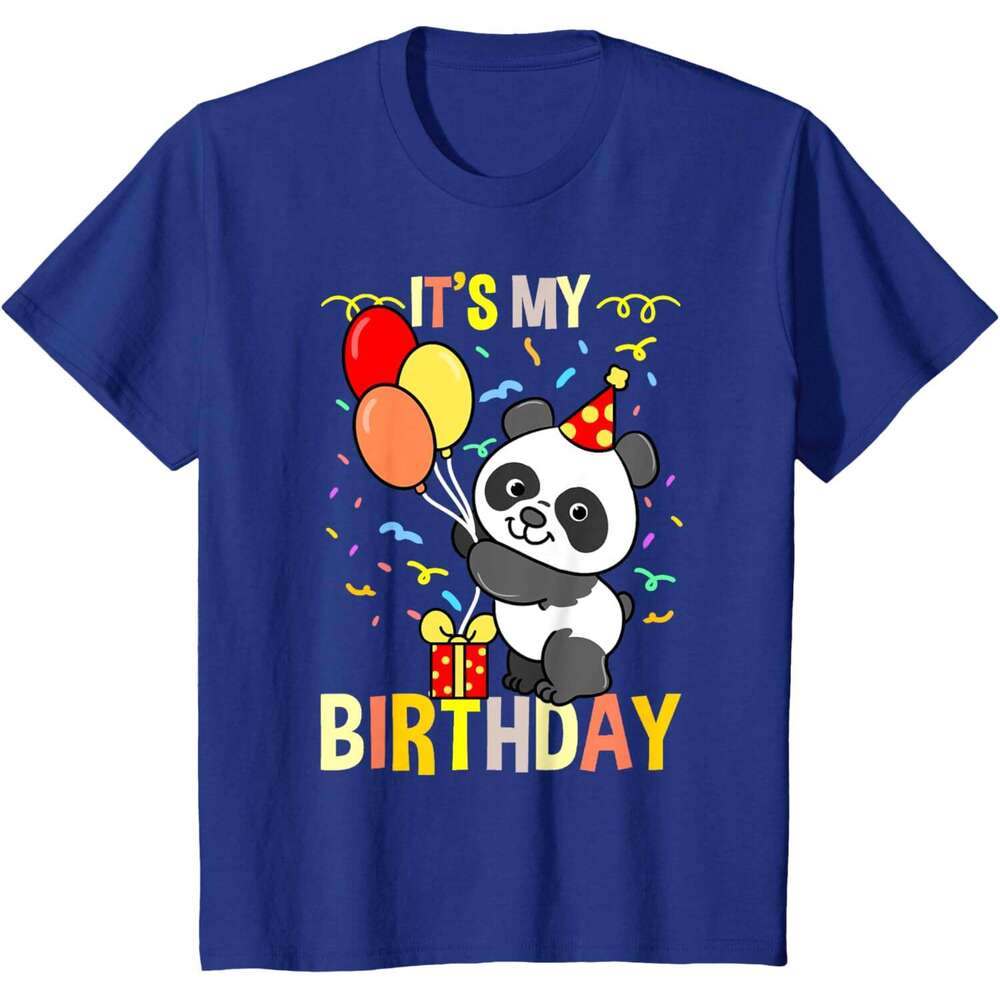 T shirt Mens Its My Birthday Panda Animal T-Shirt shirts tshirt graphic tee Casual tops summer clothes Short sleeve Free shipping