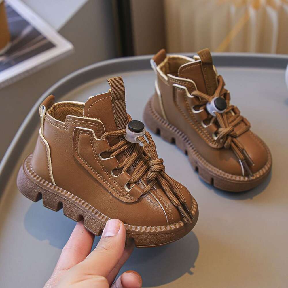 Childrens Martin Boots Autumn/Winter New Collection Girls Martin Boots Boys Cotton Shoes British Style Short Boots Baby Cotton Boots