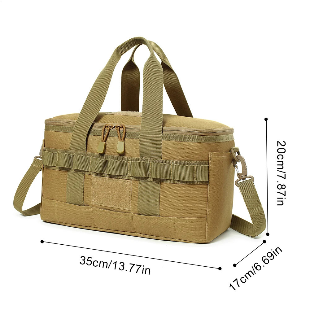 Tactical Lunch Box Leakproof Insulated for Outdoor Heavy Duty Bag Durable Thermal Cooler Men Women Camping Picnic 240802