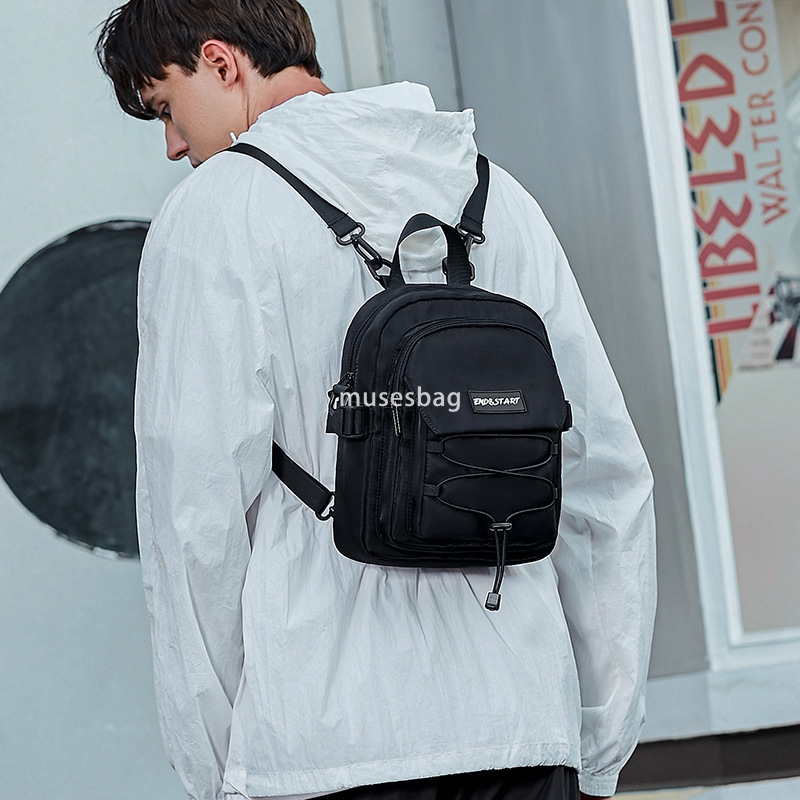 Fashion brand multi-purpose crossbody bag men's casual chest bag ins three backpack lightweight mini backpack women