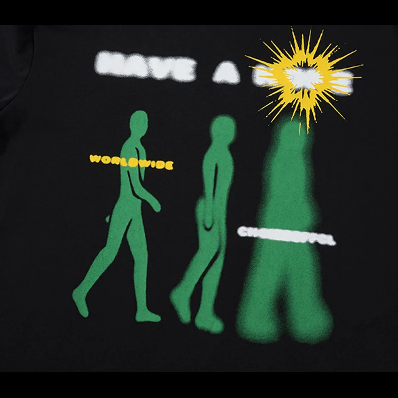 Men T-Shirt Cotton Oversized Summer Printed Harajuku Hip Hop Loose Tops Tees Fashion Round Neck Short Sleeve Trend Y2K 240805