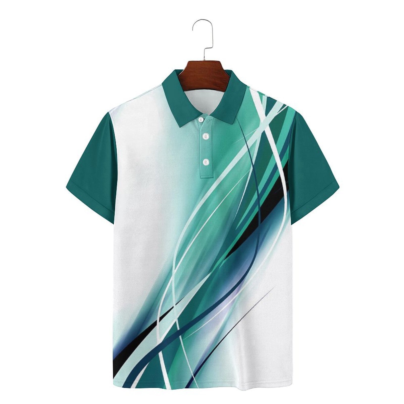 2024 Summer New 3D Printed Personalized Beer Festival Loose Men's Short sleeved Polo