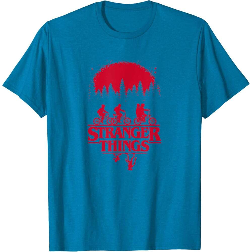 T shirt Mens Group Shot Bike Ride Upside Down Silhouette T-Shirt shirts tshirt graphic tee Casual tops summer clothes Short sleeve Free shipping