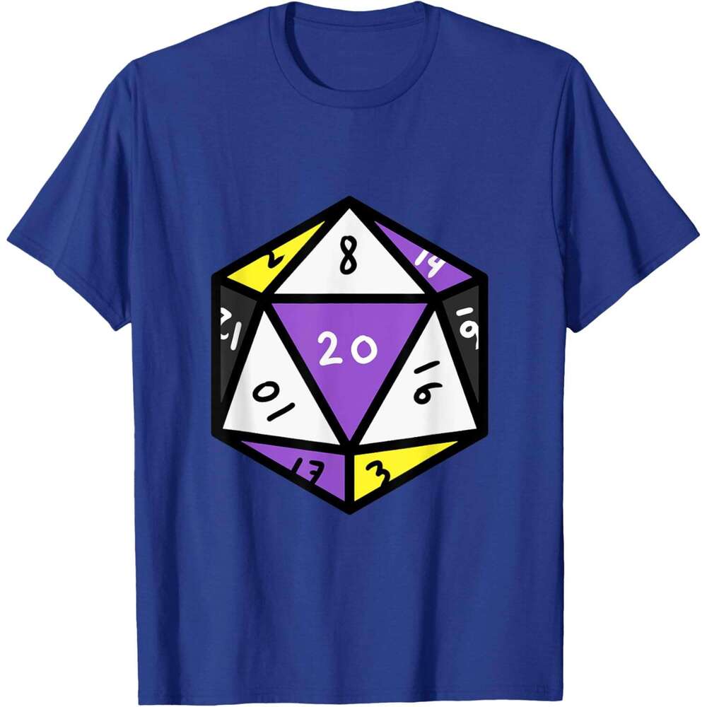 Fashion T shirt Mens Pride Dice Nonbinary T-Shirt shirts tshirt graphic tee Casual tops summer clothes Short sleeve Free shipping