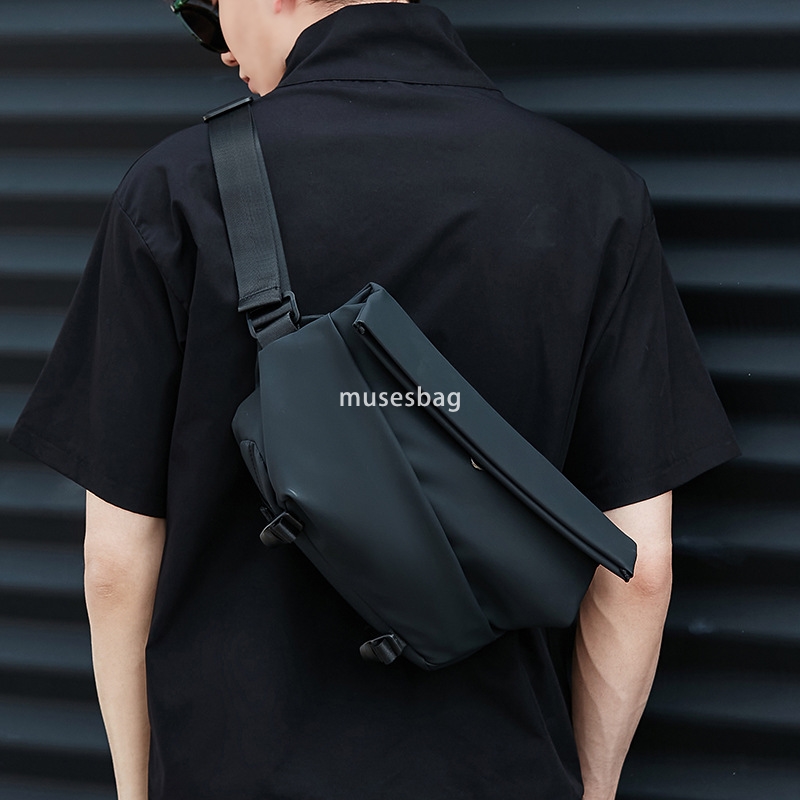 Tooling wind crossbody bag men's Japanese functional cycling messenger bag Multi-functional sports shoulder bag lightweight backpack men's b