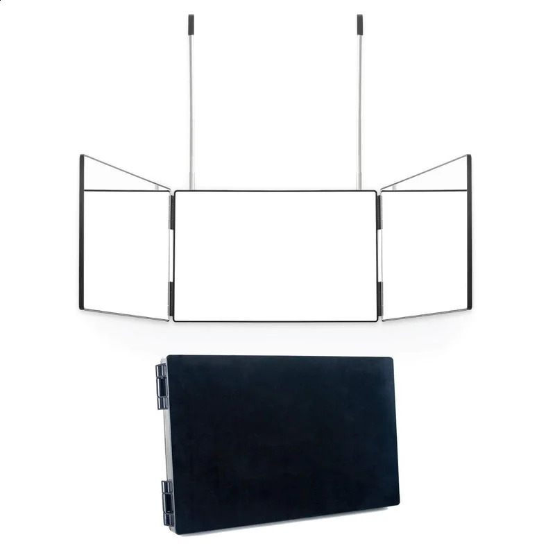 Scalable and adjustable three fold mirror self cutting makeup without DIY hair tool accessories 240729