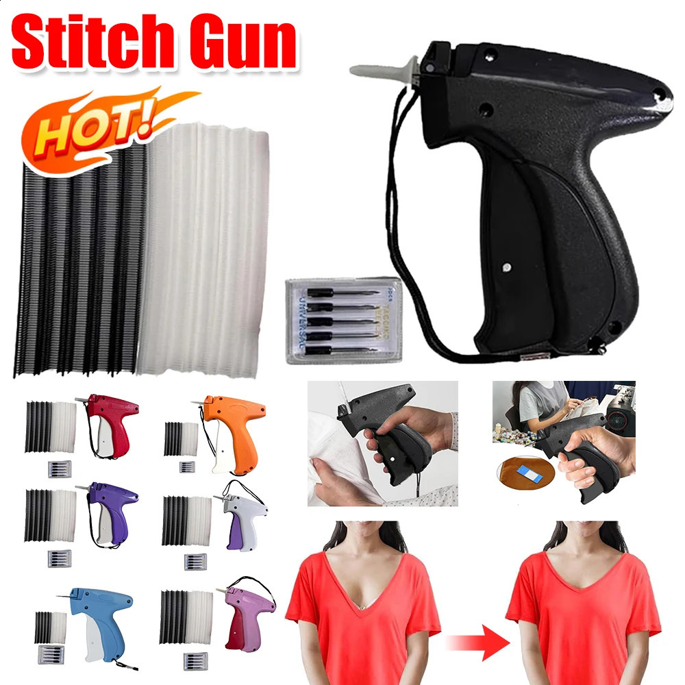 Micro Stitch Gun Quick Fixer Price Tag Gun Quilt Tacking Device Clothing Quick Stitch Repair Tag Attacher Gun Kit Sewing Tool 240805