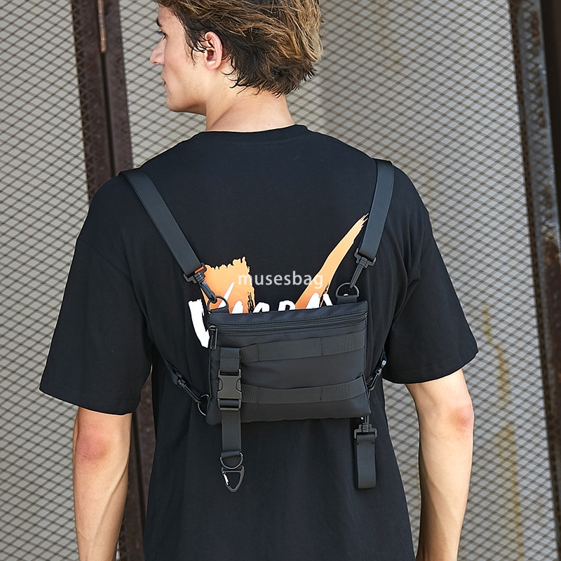 South Korea ins single shoulder crossbody bag male Japanese fashion street shot tooling small bag messenger bag mini shoulder small backpack