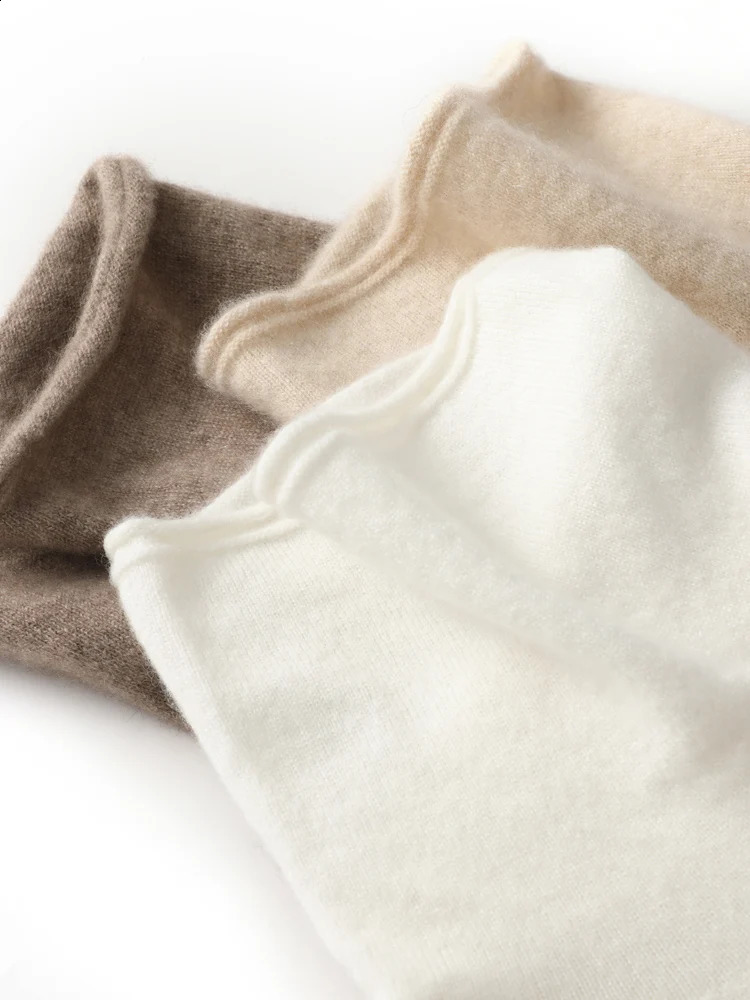 Women Autumn Winter Sleeveless Turtleneck Pullover Vest 100% Merino Wool Sweater Basic Soft Knitted Waistcoat Korean Style Top 240801