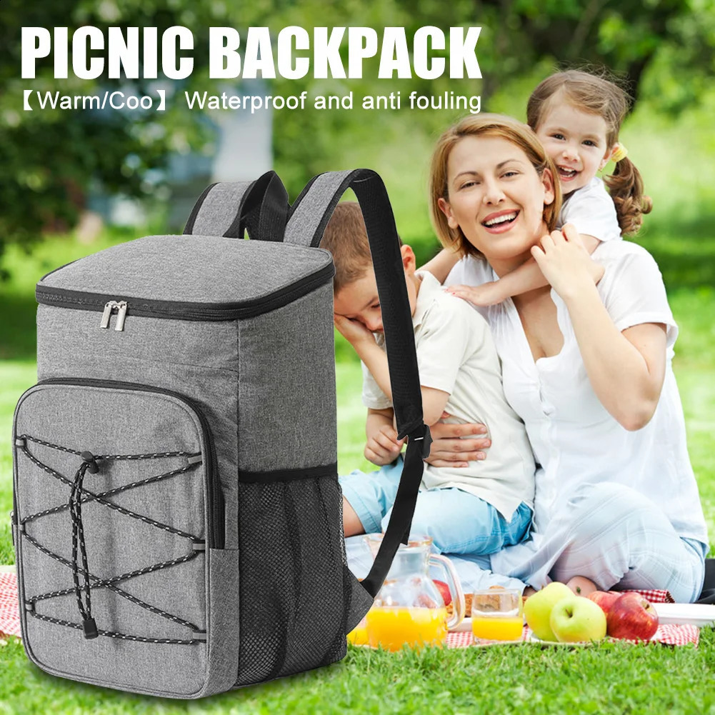 Insulated Cooler Bag Thermal Backpack Waterproof Picnic LeakProof Isothermal Fridge Beer Camping Supplies 240802