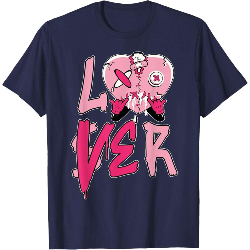 T shirt Mens Loser Lover Pink Drip Heart Matching Tee For Men Women T-Shirt shirts tshirt graphic tee Casual tops summer clothes Short sleeve Free shi