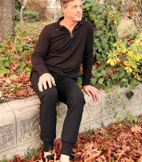 Merino Wool Mens sweatpants Woolly Clothing 300gsm terry thermal ing Breathable Anti-Odor 240805