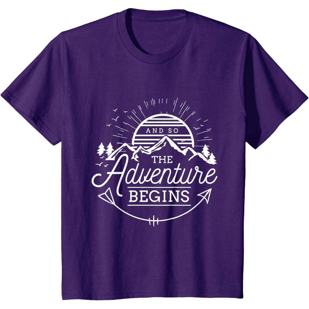 T shirt Mens And So The Begins Adventure Camping T-Shirt shirts tshirt graphic tee Casual tops summer clothes Short sleeve Free shipping
