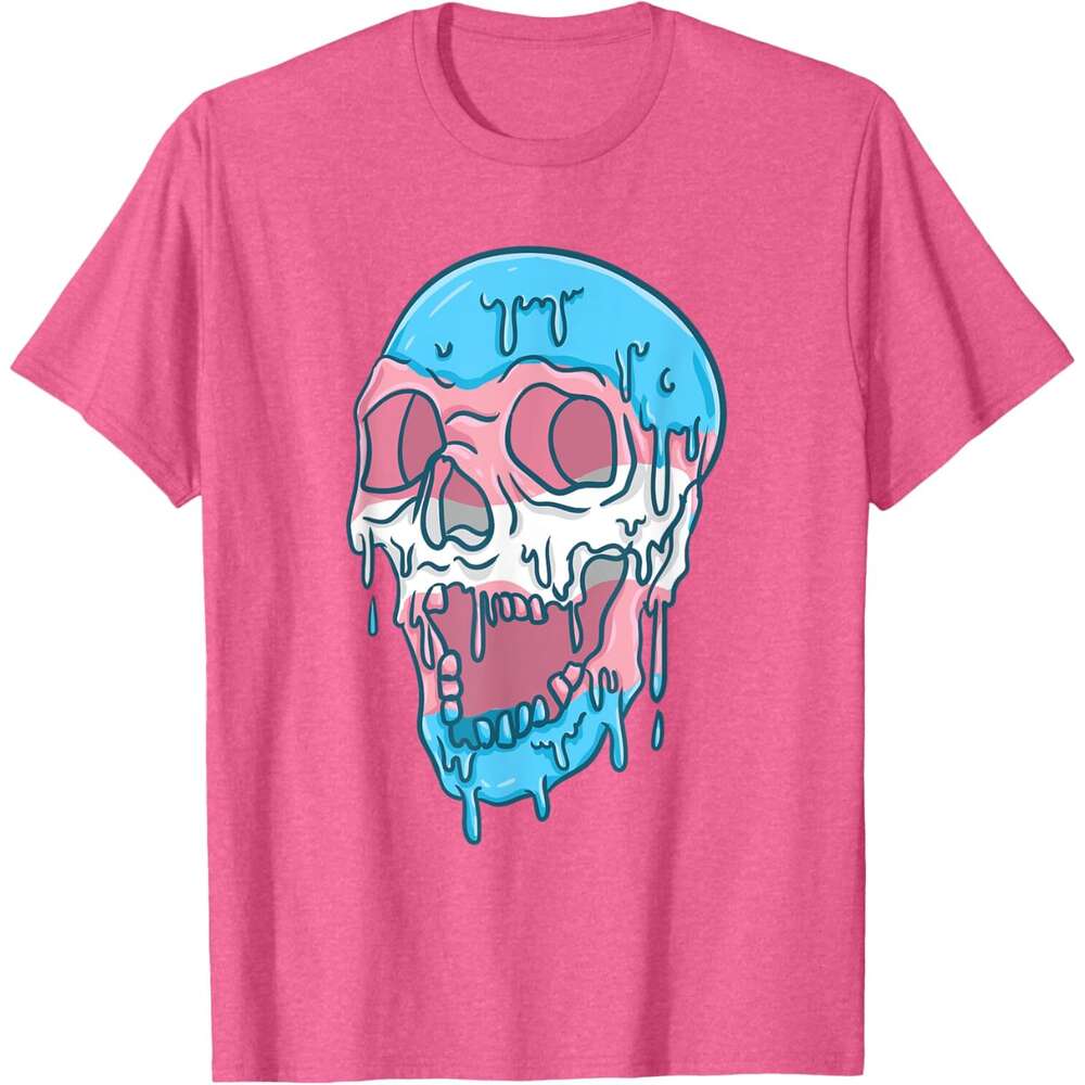 25ss T shirt Mens Dripping Trans Pride Skull Transgender T-Shirt shirts tshirt graphic tee Casual tops summer clothes Short sleeve Free shipping