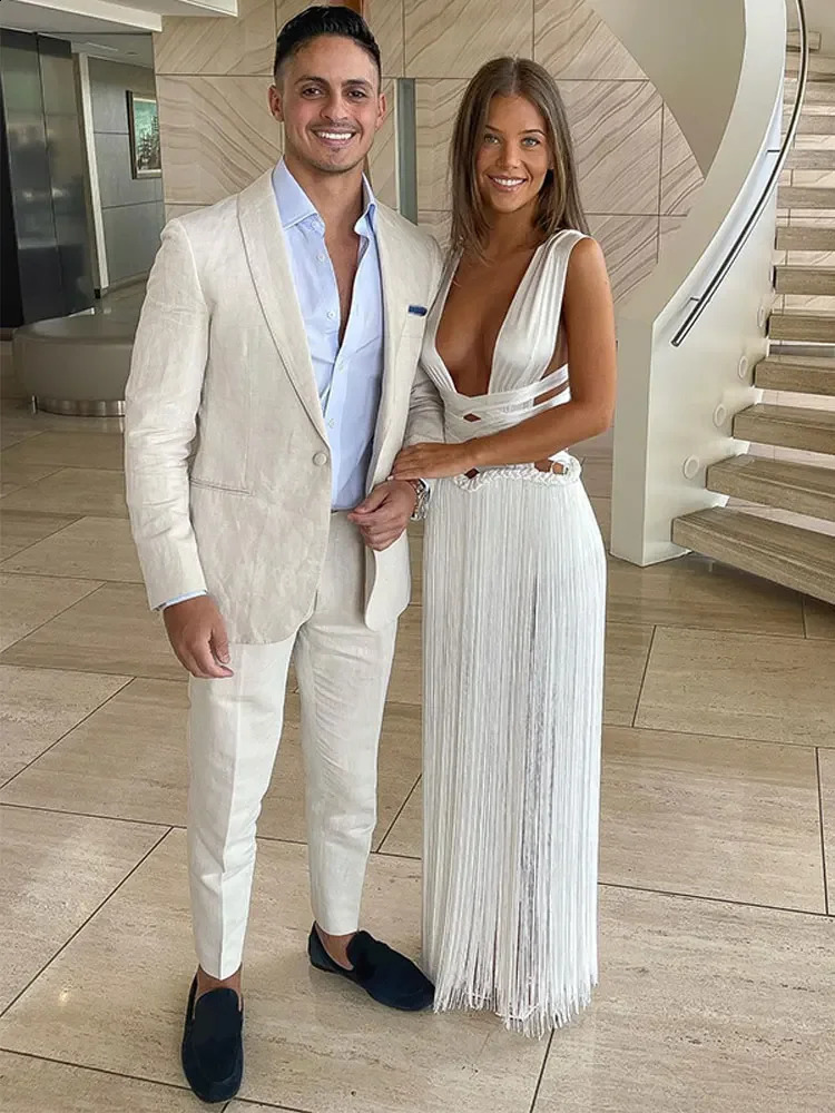 White Bandage Tassel Patchwork Hem Long Dress Women Sexy Off Shoulder Sleeveless Backless Dresses 2024 Lady Beach Party Robes 240805