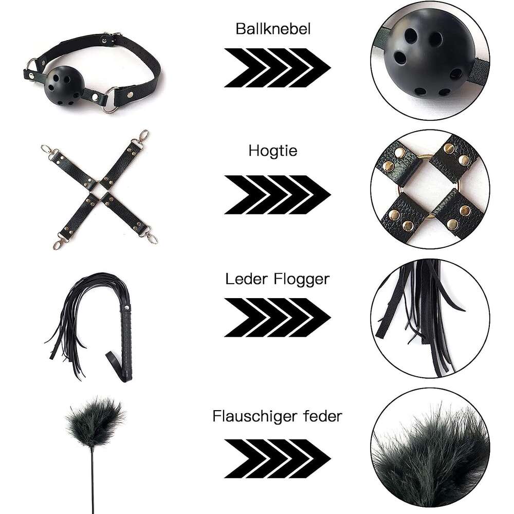 Customize 12 Pieces Japanese Adjustable Leather Straps BDSM Bondage Set Feitsh Bondage Kit Sex Toys Bed Restraints for Couples