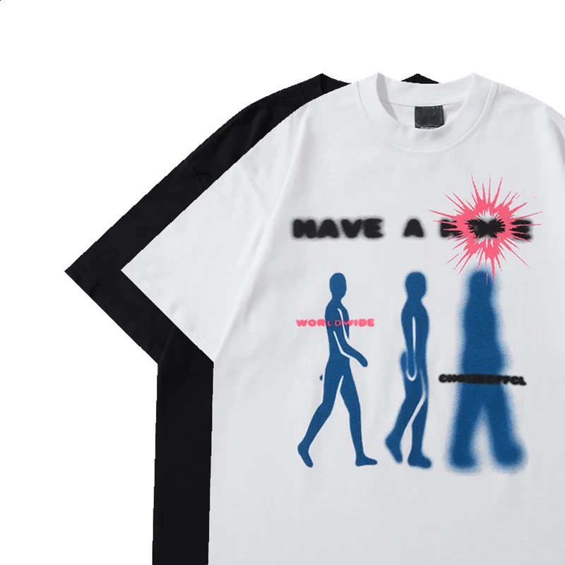 Men T-Shirt Cotton Oversized Summer Printed Harajuku Hip Hop Loose Tops Tees Fashion Round Neck Short Sleeve Trend Y2K 240805