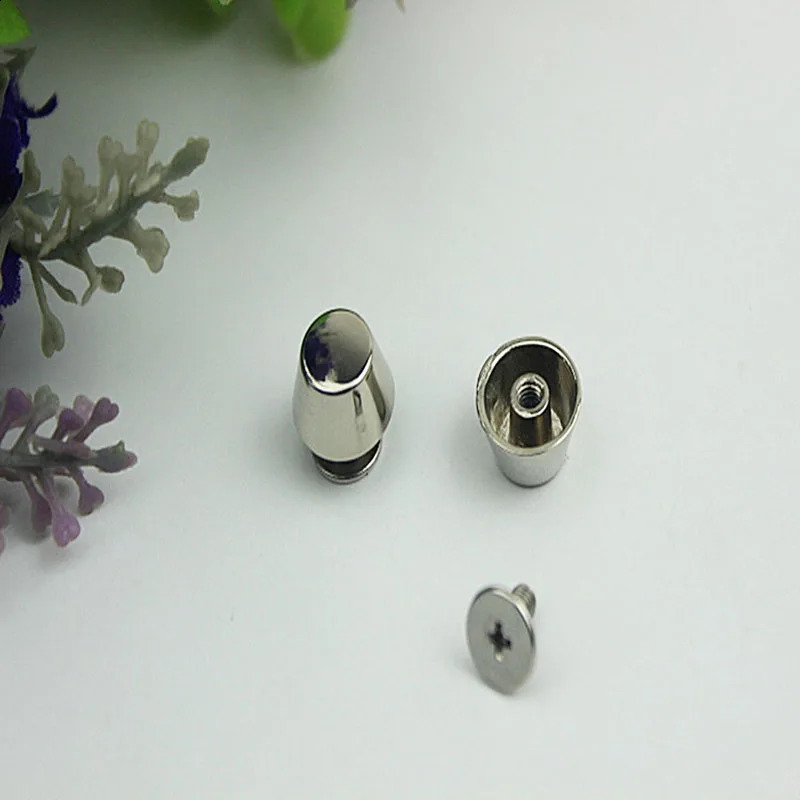 20sets Rose Gold Metal High Quality Leather Bag Handbag Purse Bottom Protecting Feet Nail Stud Belt Screwback Button Rivet Spike 240805