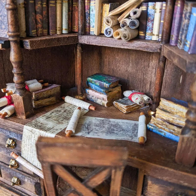 26cm The Bay Library Micro Bookcase Creative Decor Fashion Books Nook Fake Book shelf Portable Bookcase Miniature Pendant Movabl 240805
