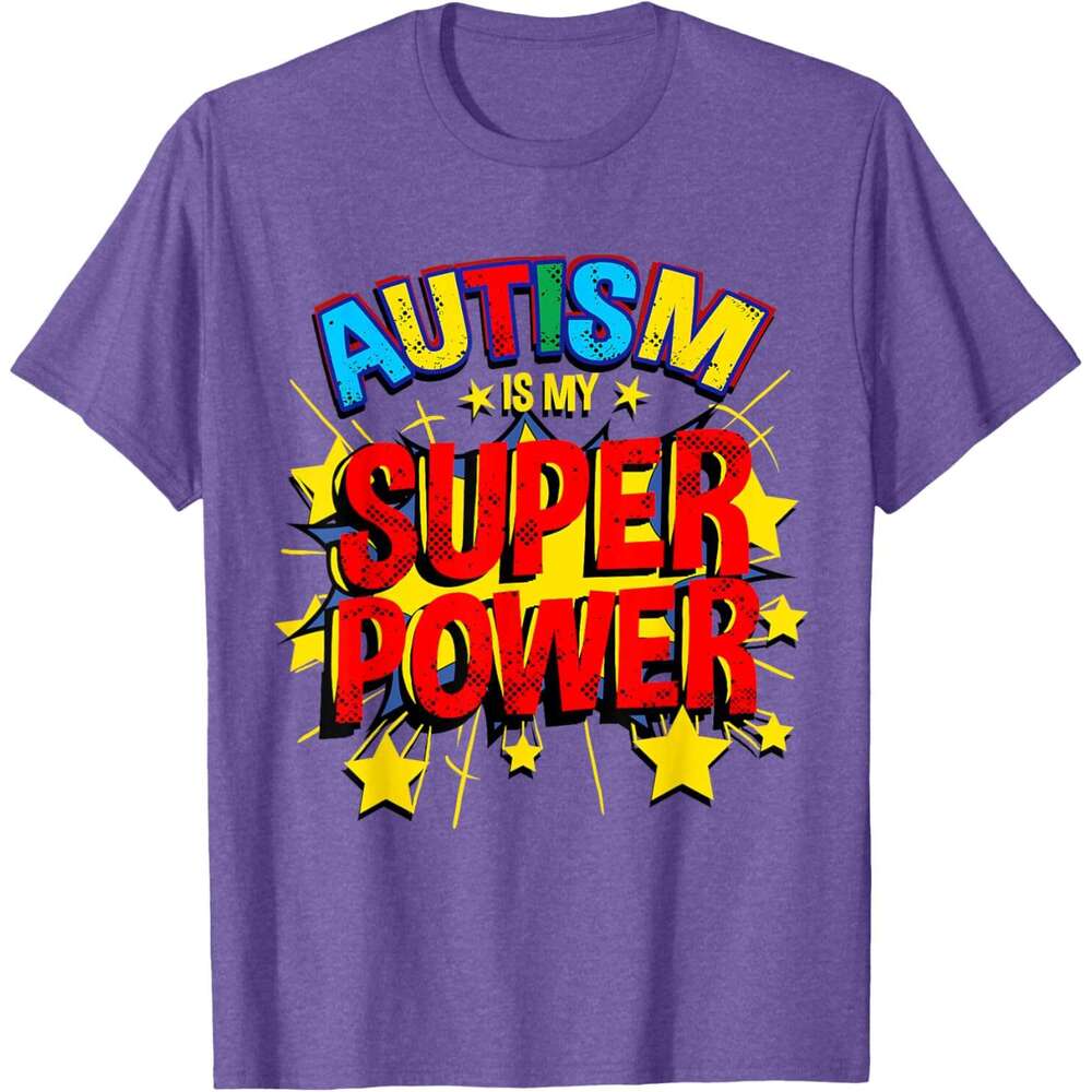T shirt Mens Is My Superpower Autism Awareness T-Shirt shirts tshirt graphic tee Casual tops summer clothes Short sleeve Free shipping