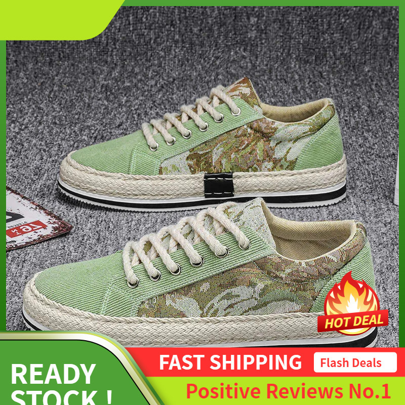 Ddmyoutdoor S Vintage Print Sneakers Flat Low Top Lace Up Men Canvas Casual Shoes Outdoor Neakers Hoes