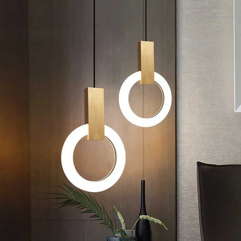 Nordic Simple LED Pendant Light Living Room Stairs In Chandelier Creative Dining Room Bedroom LED Ceiling Pendant Lamp X250307