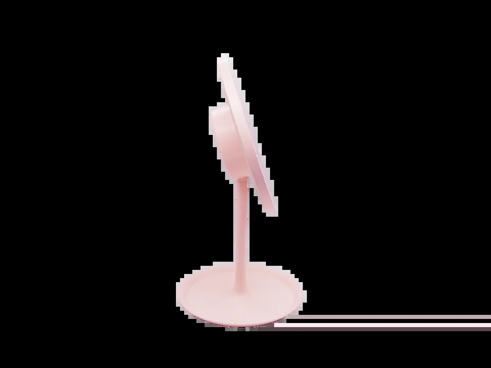 Makeup mirror with light white LED daylight makeup desktop detachable ode micro USB charging 240729