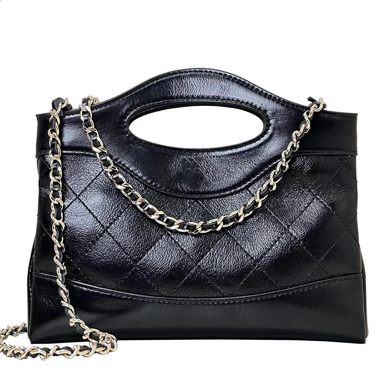 C Womens Mini 31Bag Horizontal Version Nano Genuine Leather Dia Grid Chain Single Shoulder 240802 5c9a