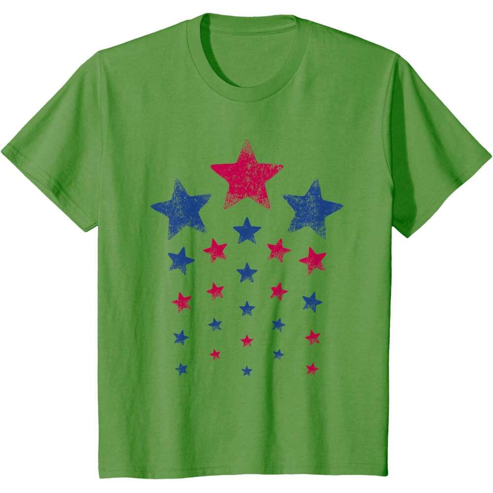 T shirt Mens 4th of July Shirts Women Men Kids Cute USA Patriotic Stars T-Shirt shirts tshirt graphic tee Casual tops summer clothes Short sleeve Free