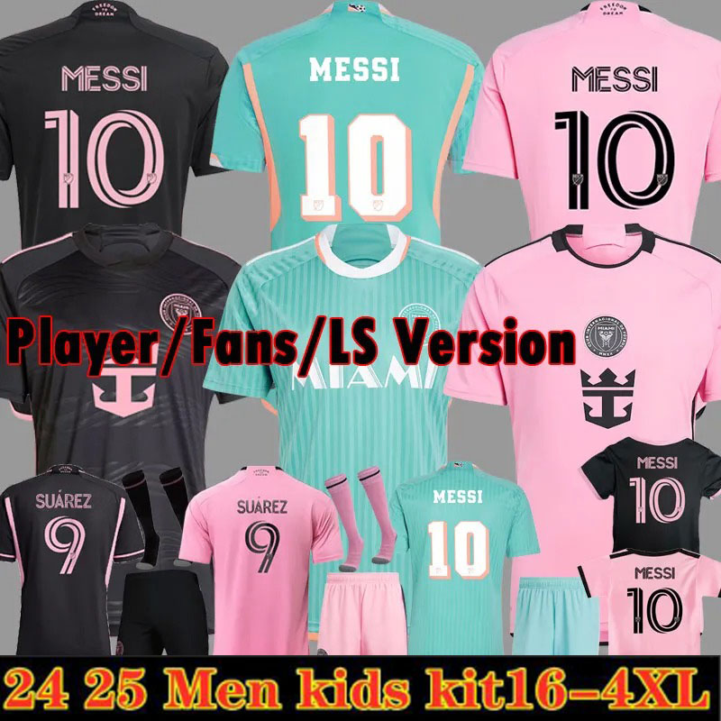2024 Inter Miami Soccer Jerseys MESSIS SUAREZ Argentina Football Shirts InterS MiamiS kits 24 25 Copa America DI Maria MARTINEZ National team Child Jersey Kids Kit