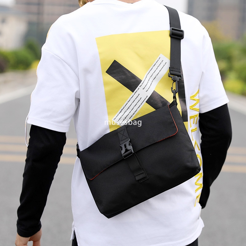 Manufacturers direct shoulder bag male fashion brand crossbody bag fashion double messenger bag backpack male bag a piece of hair