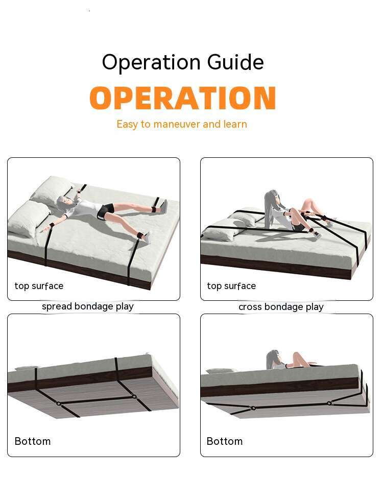 wholesale Chinese style bed straps ankle cuff sex bondage bdsm kit bed restraints set with handcuff sex toys for woman