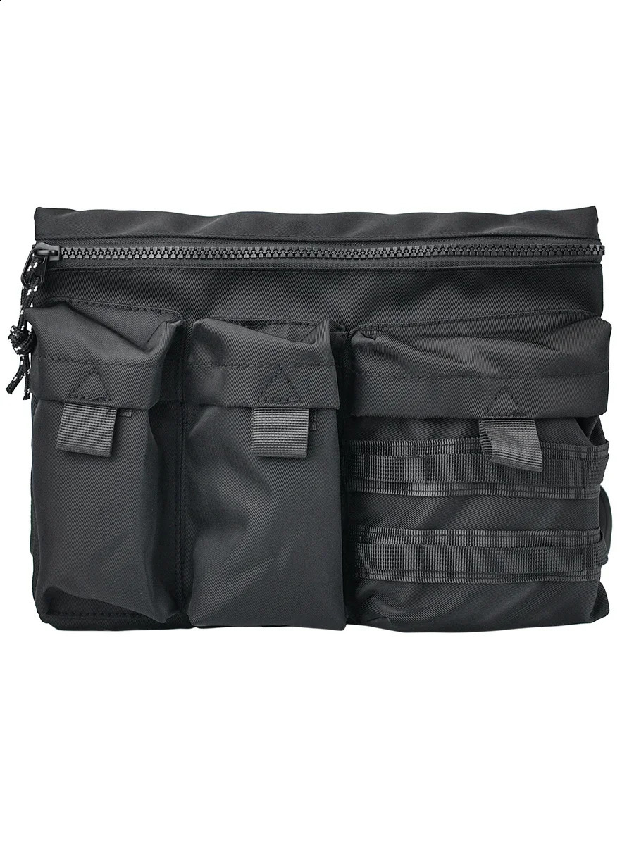 Causal Black Zipper Men Shoulder Bag Waterproof Nylon Phone Cross Man Bag Travel Sling Mens Bag Fanny Packs for Men 240802